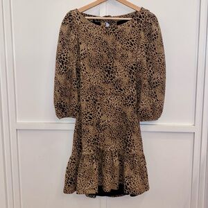 Maeve (Anthropologie) Knit Cut-Out Dress in Leopard- NWT-Size 8-Bundles/Offers👍